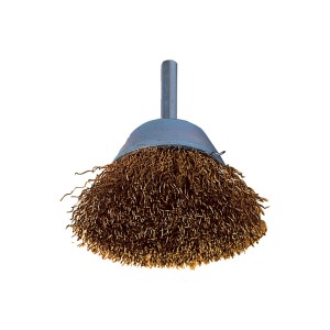 Szczotka druciana 70x70mm 30SWG na trzpieniu pędzlowa kloszowa mosiądzowana pędzlowa kloszowaYork Abrasives YRK2953860K
