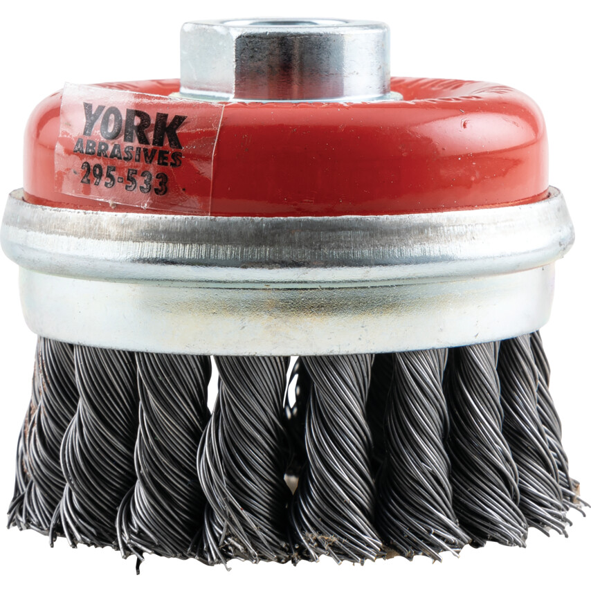 Szczotka druciana 75mmxM14 THREADED 50SWG ARBOR CUP BRUSH York Abrasives YRK2955330K