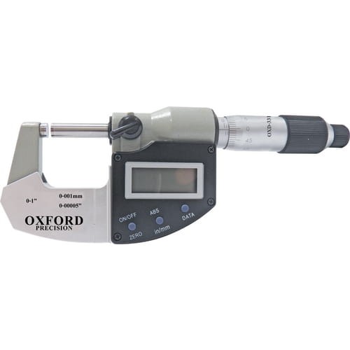 Mikrometr cyfrowy 0-25mm IP65 zewnętrzny Oxford Precision OXD3316110K