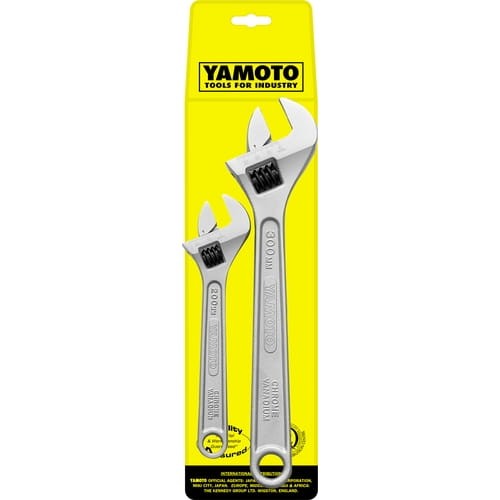 Zestaw kluczy nastawnych 200mm 300mm CrV chromowo-wanadowy 8" 12" 2szt. Yamoto YMT5012500K