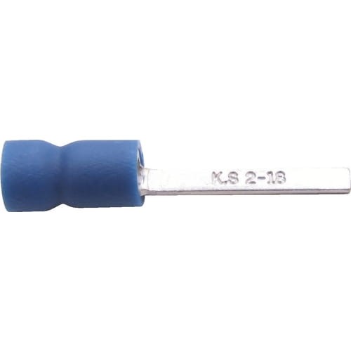 Końcówki płaskie mieczowe 18mm opak. 100szt. niebieskie Kennedy KEN5152060K