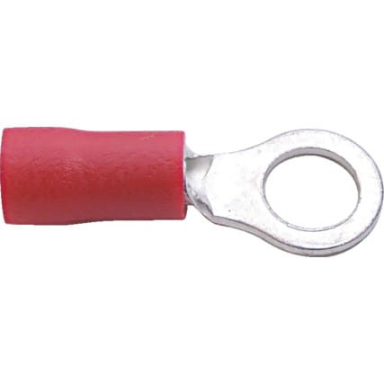 Końcówki płaskie pierścieniowe 4mm opak. 100szt. czerwone Kennedy KEN5152420K