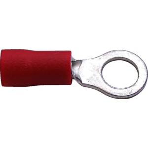 Końcówki płaskie pierścieniowe 6mm opak. 100szt. czerwone Kennedy KEN5152440K