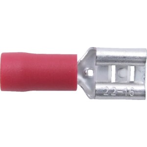 Końcówki na wcisk wewnętrzne 6,3mm opak. 100szt. czerwone Kennedy KEN5153000K PRO20