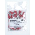 Końcówki na wcisk wewnętrzne 6,3mm opak. 100szt. czerwone Kennedy KEN5153000K