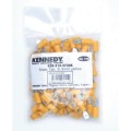 Końcówki płaskie metkowe 6,3mm opak. 100szt. żółte Kennedy KEN5153720K