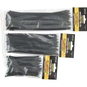 Zestaw pasków zaciskowych 2,5mm czarne 300szt. Edison EDI5153040K