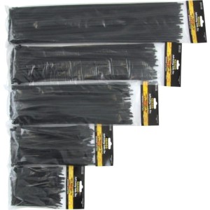 Zestaw pasków zaciskowych 3,5mm czarne 400szt. Edison EDI5153060K