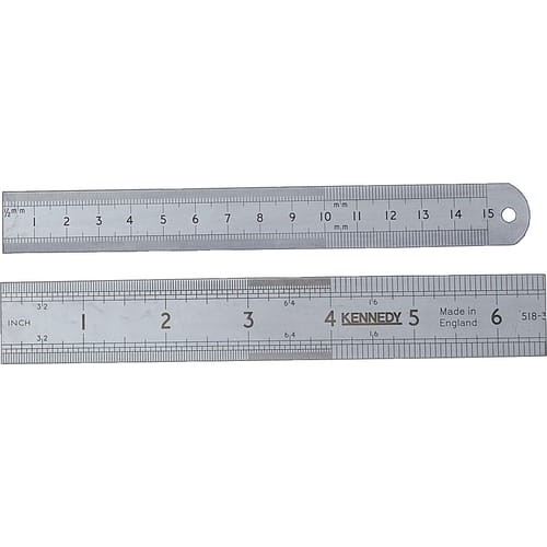 Przymiar kreskowy 150mm 6" stalowy zaokrąglony Kennedy KEN5183010K