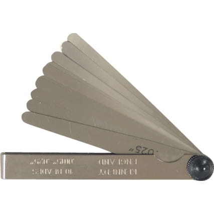 Szczelinomierz calowy 0,0015”-0,025” listkowy 10szt. ostrzy płytkowy Kennedy KEN5180610K KEN-518-0610K