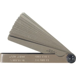 Szczelinomierz calowy 0,0015”-0,025” listkowy 18szt. ostrzy płytkowy Kennedy KEN5180650K KEN-518-0650K