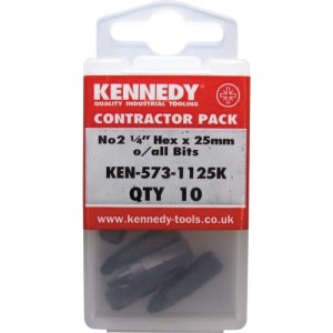 Bity 6-kątne Pozidriv No.2 1/4" 10szt. Kennedy KEN5731125K PRO20
