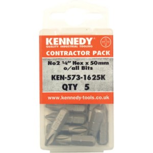 Bity 6-kątne krzyżakowe No.2 1/4" 5szt. Kennedy KEN5731625K