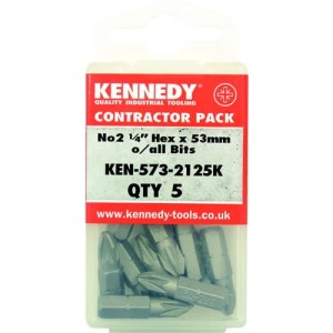 Groty do elektronarzędzi Pozidriv No.2 1/4" 5szt. Kennedy KEN5732125K