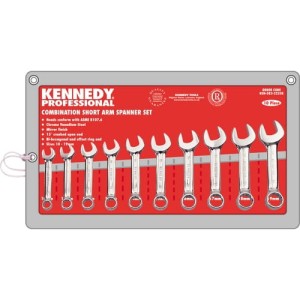 Klucze płasko-oczkowe krótkie 10-19mm 10szt. Kennedy KEN5822225K PRO20