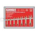 Klucze płasko-oczkowe krótkie 3/8"-3/4" AF 7szt. Kennedy KEN5822228K