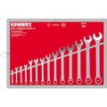 Zestaw kluczy 6-32mm płasko-oczkowych 14szt. satynowane polerowana główka Kennedy KEN5822900K
