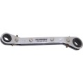 Klucz 3/8"x7/16" oczkowy zapadkowy odgięty calowy Kennedy KEN5829753K