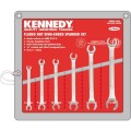 Zestaw kluczy 6-22mm oczkowych otwartych 6szt. Kennedy KEN5823650K