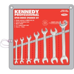Zestaw kluczy płaskich 6-19mm polerowanych dwustronnych profesjonalnych 7szt. Kennedy KEN5823900K
