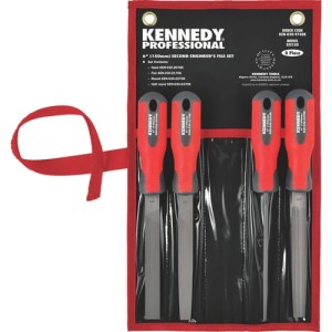 Zestaw pilników precyzyjnych 6" z uchwytami 4szt. Kennedy KEN0309740K