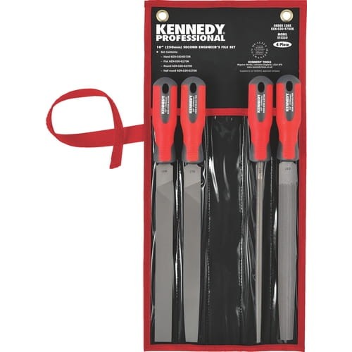 Zestaw pilników precyzyjnych 10" z uchwytami 4szt. Kennedy KEN0309780K