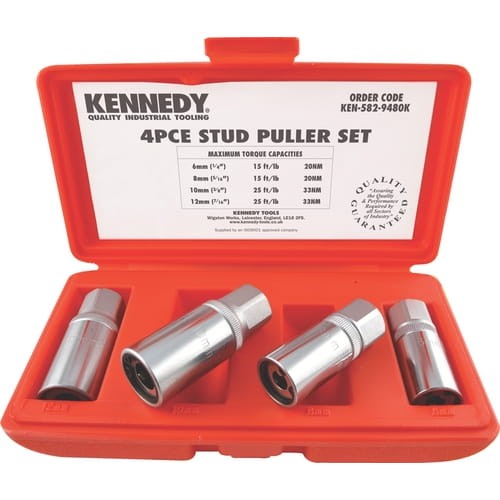 Zestaw wykrętaków do szpilek 6-12mm 4szt. 1/2" Kennedy KEN5829480K