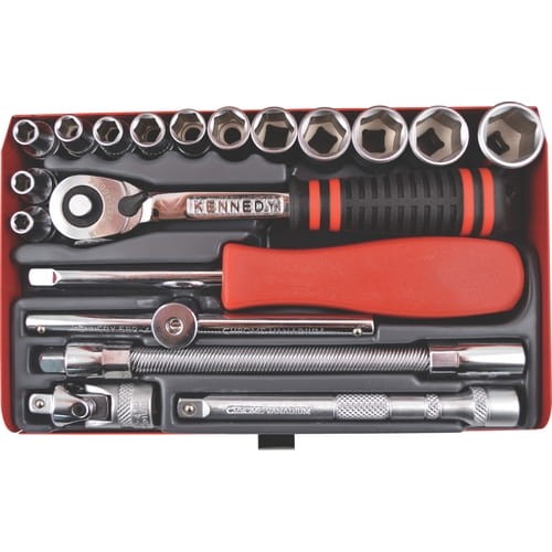 Zestaw nasadek metrycznych 1/4" 19szt. Kennedy KEN5824893K