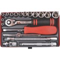 Zestaw nasadek metrycznych 1/4" 19szt. Kennedy KEN5824893K