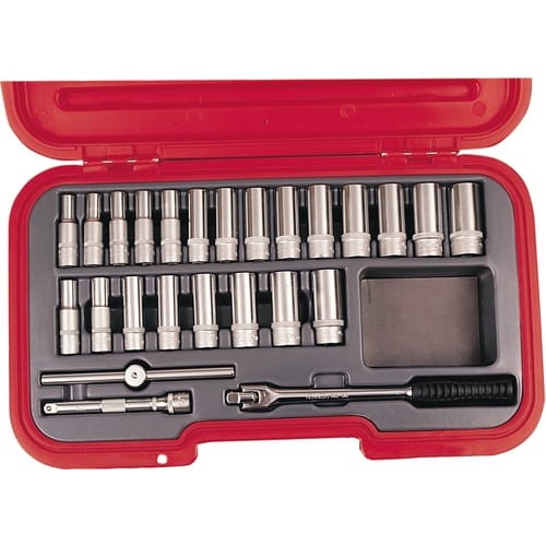 Zestaw nasadek metrycznych i calowych 3/8" 25szt. Kennedy KEN5826190K