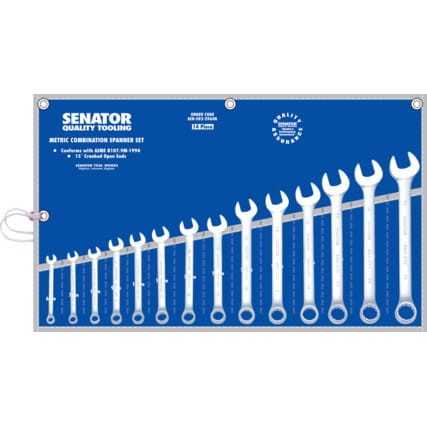 Zestaw kluczy 6-19mm płasko-oczkowych 14szt. Senator SEN5822960K