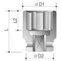 Nasadka udarowa 2.3/8" 1" AF calowa 6-kątna Kennedy KEN5835850K
