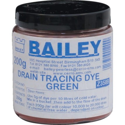 Barwnik do wody do sprawdzania wycieków i przecieków przewodów kanalizacyjnych 200g zielony Kennedy KEN5887700K