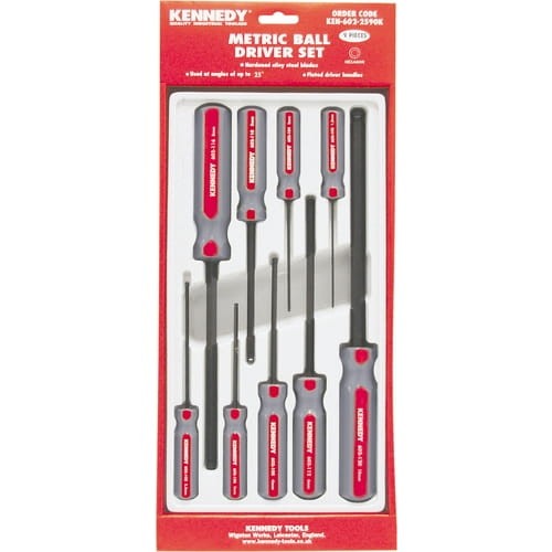 Zestaw imbusów 1,5-10mm trzpieniowych z kulką 9szt. Kennedy KEN6022590K
