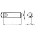Wkręt dociskowy M12x16 śruba din916 14.9 100szt. Qualfast QFT6023414E QFT-602-3414E