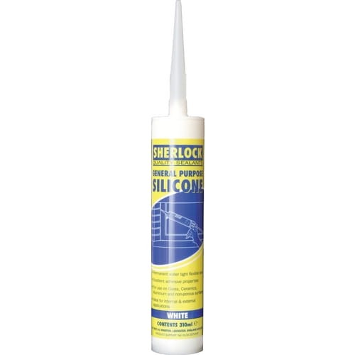 Masa silikonowa biała 310ml Sherlock SHK7163100K