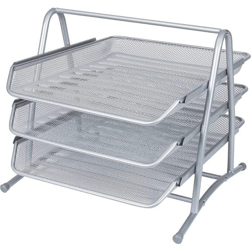 WIRE MESH 3-TIER LETTER TRAY SILVER Offis OFI8060060K