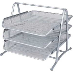 WIRE MESH 3-TIER LETTER TRAY SILVER Offis OFI8060060K