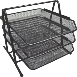 WIRE MESH 3-TIER LETTER TRAY BLACK Offis OFI8060100K