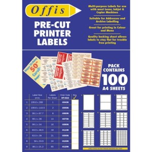 MULTI-PURPOSE LABEL (18 PER SHEET) PK-100 Offis OFI8220110K