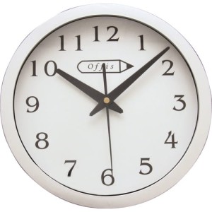 Zegar ścienny srebrny 10" Offis OFI8230030K