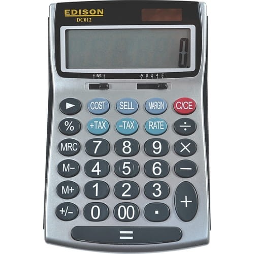 Kalkulator biurowy DC012 12-DIGIT DESK LCD Edison EDI8250060K