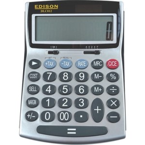 DLC012 12-DIGIT LARGE LCDCALCULATOR Edison EDI8250090K