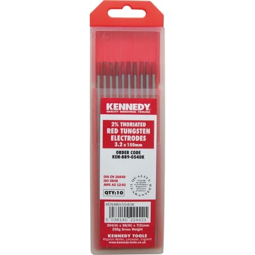 Elektroda wolframowa 2% dwutlenek toru, czerwone 1szt. Kennedy KEN8890510K
