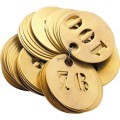 Tabliczki znamionowe numerowane 1-100 mosiądz 30mm 100szt. Kennedy KEN9372130K
