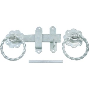 150mm PLAIN RING HANDLE GATE LATCH SET GALV Matlock MTL9497105K