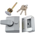 3 KEY NARROW SILVER NIGHT LATCH SCP CYLINDER Matlock MTL9499580K