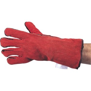 Rękawice robocze skórzane długie czerwone Sitesafe SSF9611620K