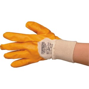 Rękawice robocze nitrylowe tkany mankiet rozm. 9 Tuffsafe TFF9613560K PRO19-21