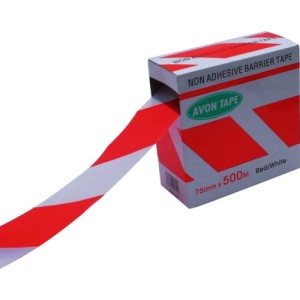 Taśma odgradzająca czerwono-biała 75mm 500m Avon AVN9643750K